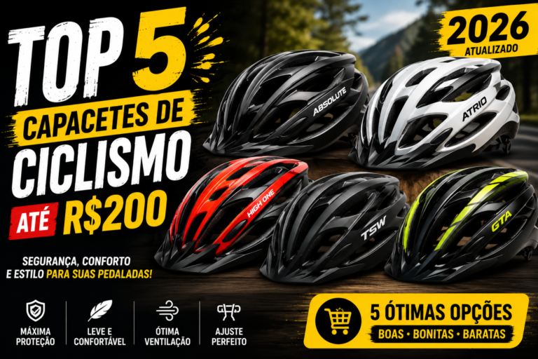 Top 5 Capacetes de Ciclismo até R$200 no Mercado Livre — Qual Vale a Pena em 2025?