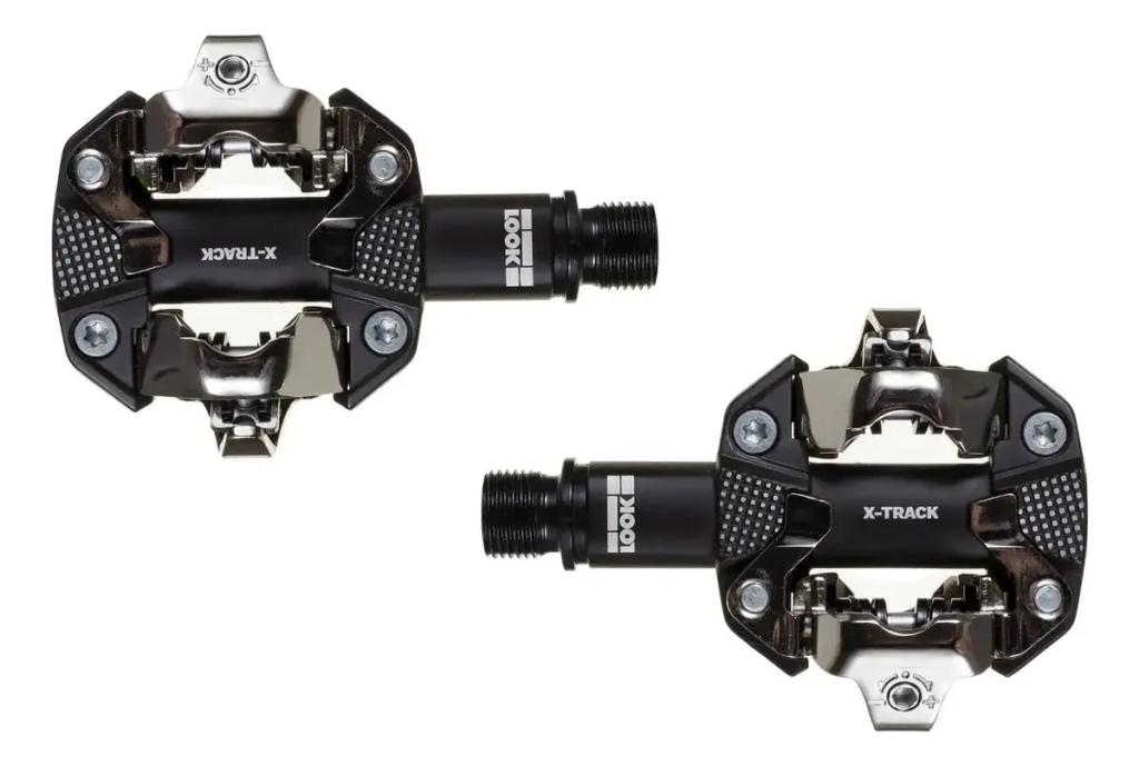 pedal clip MTB Look X-Track preto cinza XC